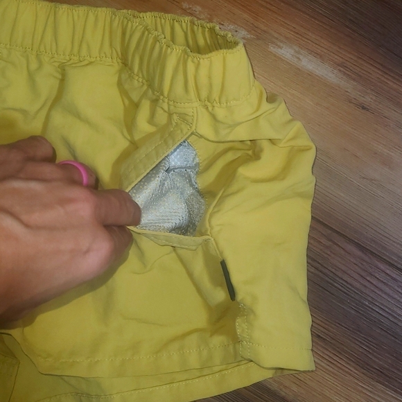 Women's Yellow Patagonia Shorts - Picture 3 of 5